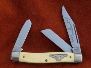Vintage Antique Folding Pocket Knife Schrade 88lh 1875 - 1975 Anniversary Limited
