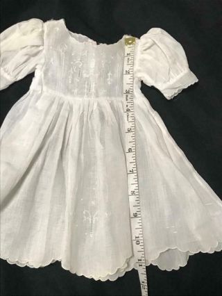 Vintage Antique White Doll Dress with undies for Antique Doll 6