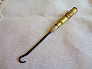 Antique Ww1 General Service Corps Trench Art Bullet Shell Button Hook