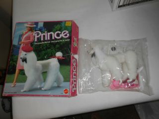 Vintage Mattel Barbie Doll Prince Poodle Dog 1984 Never Played With