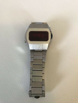 Compuchron Vintage Red Led Watch Made In Japan
