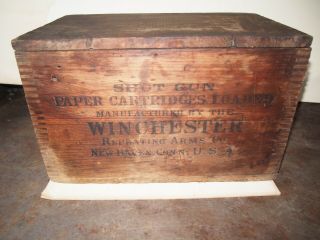 Antique Winchester Wooden Box Ammo Rifle Shot Gun Repeating Arms Company