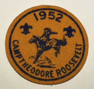 1952 Camp Theodore Roosevelt National Capital Area Council Dc Felt Cl2