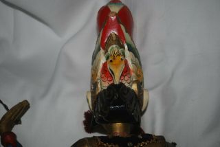 Vintage Early 20th Century Wayang Golek Double Sided Head Wood Rod Puppet Batik 8