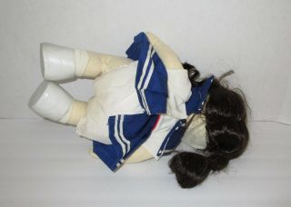 My Child doll vintage Mattel 1985 brown hair turquoise blue eyes sailor dress 6