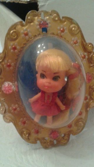 Vintage 1966 Lorna Lucky Locket Kiddle Clip - On Doll (mattel,  Kiddles) 3539