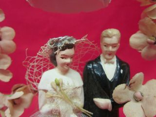 Vintage Bride and Groom Wedding Cake Topper 5