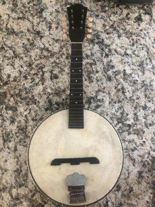 Antique Vega Style 8 String Banjo Mandolin W Case