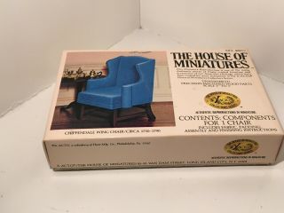 Vintage Dollhouse House Of Miniatures Wing Chair Kit 40016 - Opened 9
