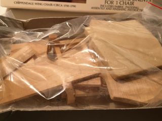 Vintage Dollhouse House of Miniatures Wing Chair Kit 40016 - Opened 9 5