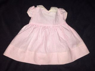 Vintage 1961 Mattel Chatty Cathy Doll Pink Peppermint Stripe Dress Tagged