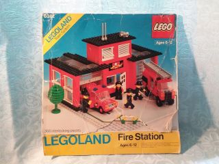 Vintage Lego Legoland 6382 Fire Station 1,  Complete & Box Cover,