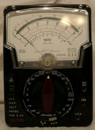 Vintage Triplett 4546,  Model 630 - M Analog Multimeter (x1 - X100k Ohms,  1200/6000v)