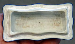 Antique WEDGWOOD Blue Dipped Jasperware MATCH BOX & STRIKER / Holder VESTA Safe 7