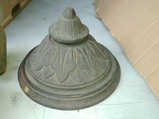 Antique Victorian Walnut Finial Newel Post Cap Topper Architectural Shabby Chic