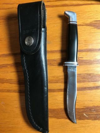 Very Vintage Buck Knife 102 With Leather Sheath