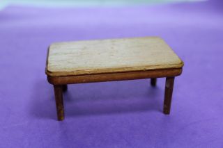 Vtg Dollhouse Miniature Kage Wood Kitchen Table Antique Furniture Accessory