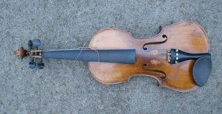Antique Full Size German Stradivarius Model Violin For Repair