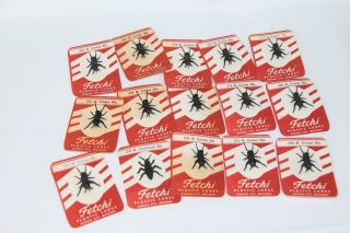 Fetchi Vintage Fishing Lures Set Of 15 Crickets 523 Cards 1950 - 60 