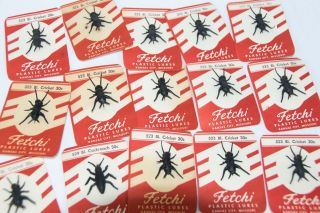 FETCHI VINTAGE FISHING LURES Set of 15 CRICKETS 523 cards 1950 - 60 ' s 3