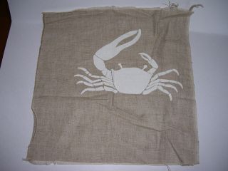 Vintage Marushka Crab Textile Print Fabric