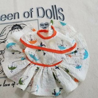 Vintage Terri Lee doll clothes for Tiny Terril Orange Monkey Umbrella dress 3