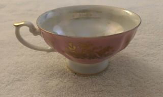 Antique LM ROYAL HALSEY Very Fine Tea Cup & Saucer Reticulated Saucer Gold Trim 5