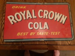 Antique Royal Crown Cola Metal Sign