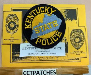 Kentucky State Police With Booklet Shoulder Patch Ky