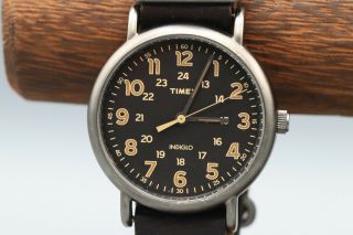 Mens Vintage Timex Weekender Military Time 24 Hour Indiglo Tw2p85800