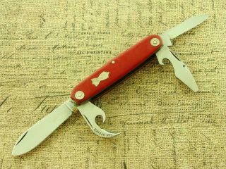 Rare Vintage Camillus Usa Folding Swiss Army Boy Scout Camp Pocket Knife Knives