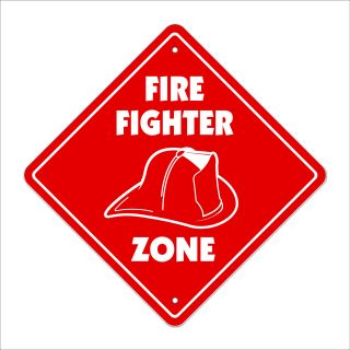 Firefighter Crossing Sign Zone Xing 12 " Tall Fire Fighter Fireman House Station