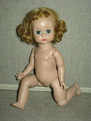 Vintage Madame Alexander - Kins 7 1/2 " Bent Knee Walker Doll Needs Adoption & Tlc