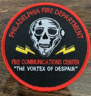 Philadelphia Pa Fire Communications Patch 911 Vortex Of Despair Has A Skull