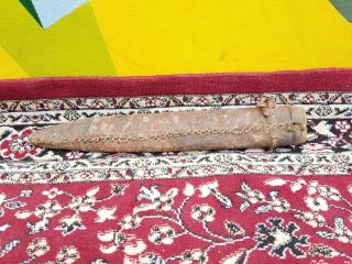 Antique Old Handmade Unique Dagger Khanjar Leather Wooden Scabbard