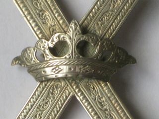Antique Scottish Saltire with Crown Brooch - 19th Century 7