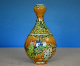 Fine Antique Chinese Wucai Porcelain Vase Marked Wanli Rare I0108