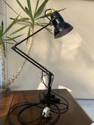 Early Herbert Terry 1227 Anglepoise Black 20th Century Desk Lamp