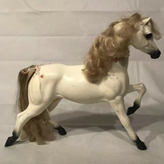 Vintage 1983 Barbie White Horse Prancer By Mattel