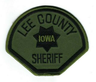 Lee County Ia Iowa Sheriff Subdued Patch -