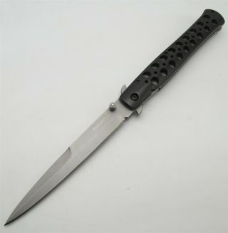 Vtg Long Cold Steel Brand Clip Lockblade Knife Ti - Lite Vi Aus 8a