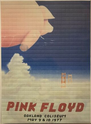 Blotter Art - Vintage Pink Floyd Concert Poster - Oakland ‘77 - 600 Squares - L