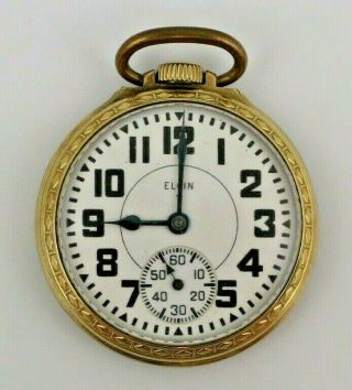 Vintage Antique Elgin Pocket Watch 21 Jewels 16s Bw Raymond Rr Railroad Grade
