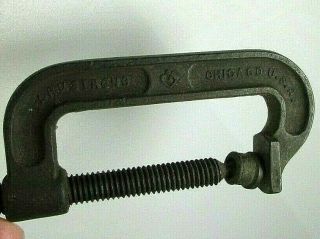 Scarce Antique Armstrong Logo No.  202 C Clamp Chicago USA wing thumbscrew 3