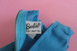 Vintage Barbie - JUNIOR DESIGNER 1620 Turquoise Dress 3