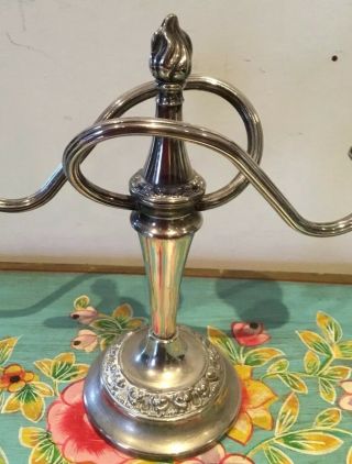 Antique/vintage Silver Plated Candelabra Ianthe Made In England 2