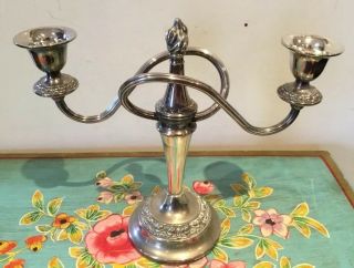 Antique/vintage Silver Plated Candelabra Ianthe Made In England 3