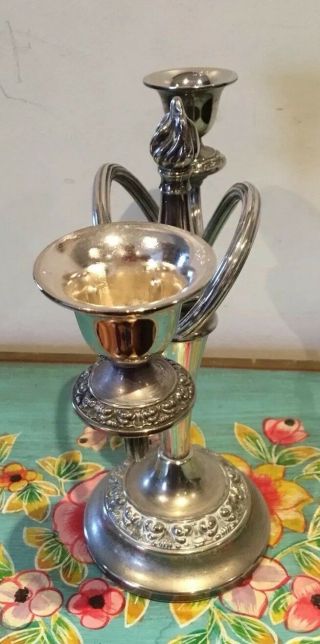 Antique/vintage Silver Plated Candelabra Ianthe Made In England 4