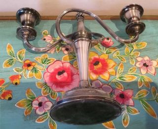 Antique/vintage Silver Plated Candelabra Ianthe Made In England 5