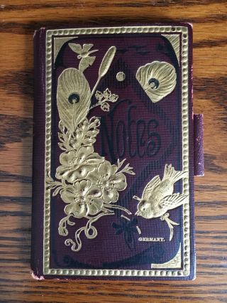 Antique 1900 Art Nouveau Pocket Notebook H P Nelson Co Chicago